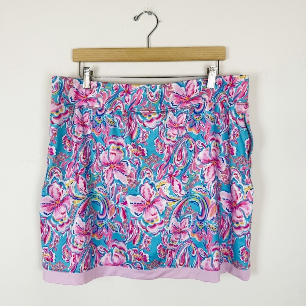 Stella Parker Sport Skort Pink Floral Athletic Golf Tennis - Picture 2 of 6